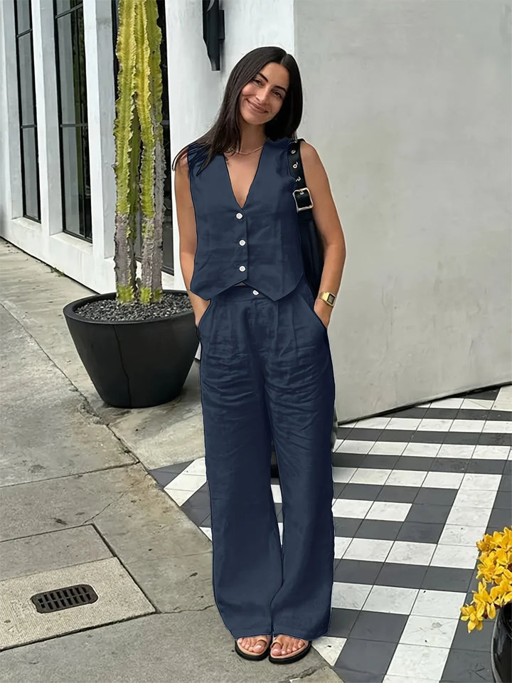 Jorja - Elegante Completo a Due Pezzi Senza Maniche