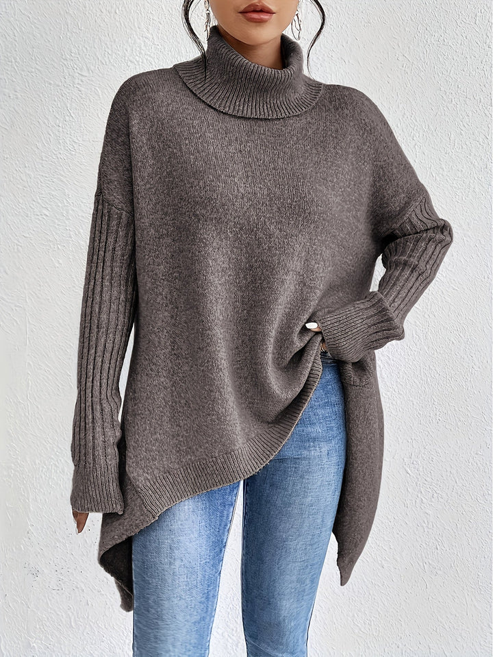 Matthias - T-Camicia Casual Con Cappuccio e Orlo Asimmetrico