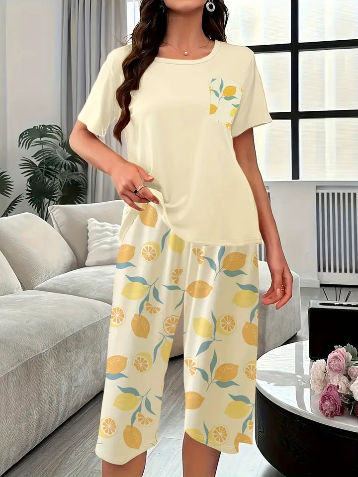 Kinsley - Confortevole Set Abbigliamento Da salotto Con Stampa Floreale