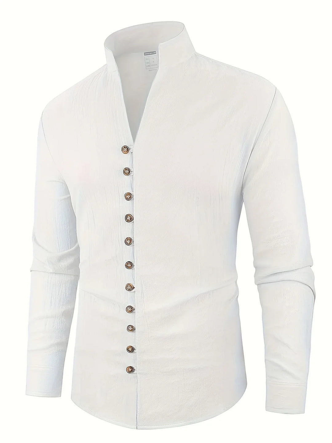 Shayne - Camicia Leggera In Cotone E Lino Con Maniche Lunghe