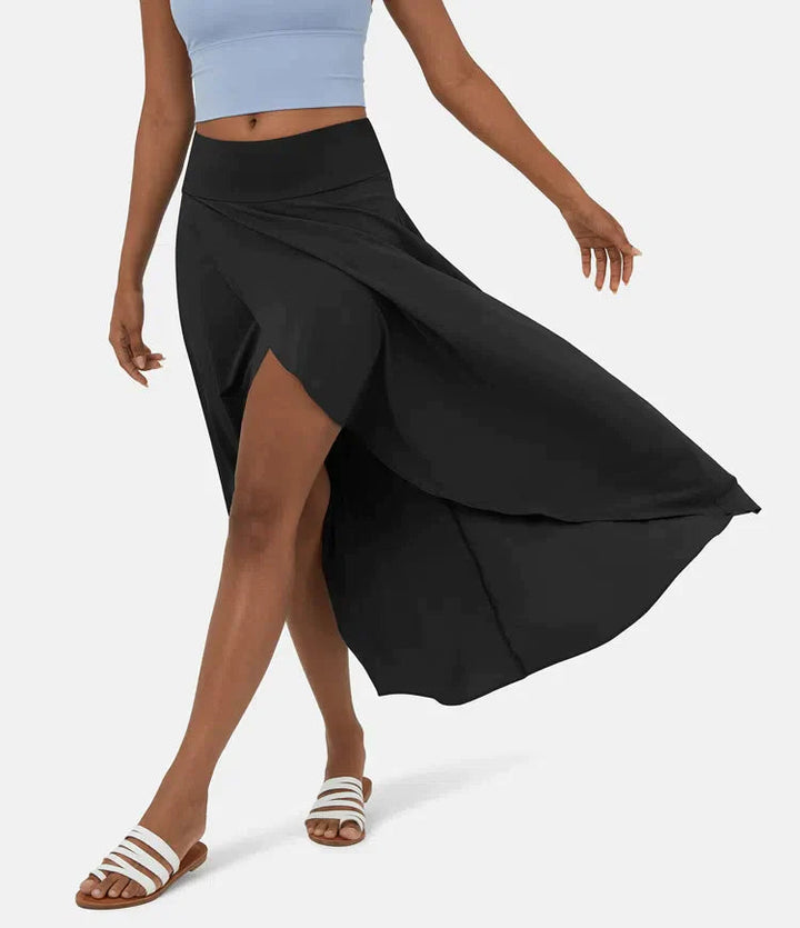 Keisha - Gonna Midi Casual Con Vita Alta E Gonna Svasata Profonda