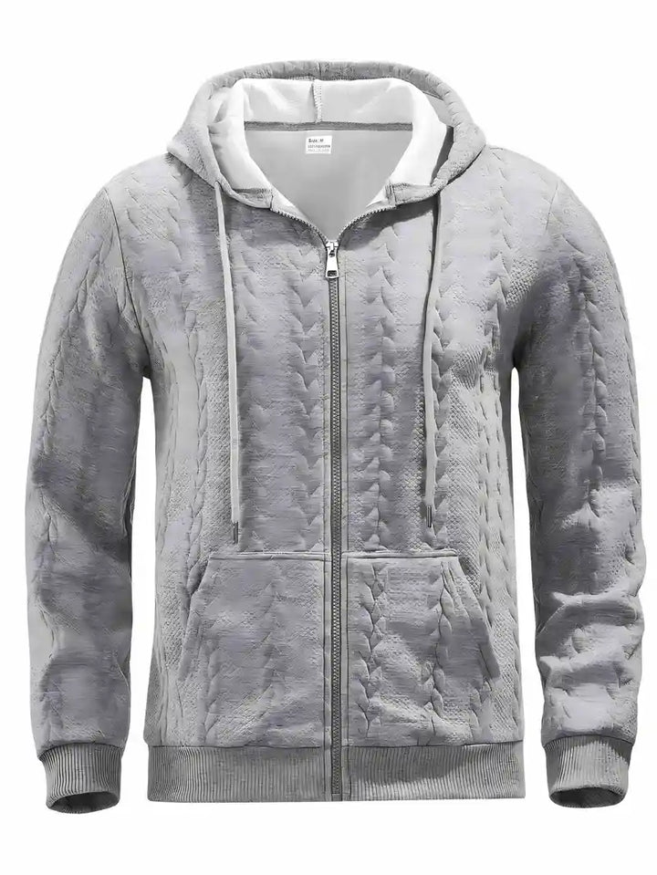 Philipp - Felpa Con Cappuccio E Zip Casual A Maniche Lunghe