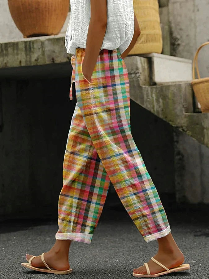 Bertilla - Pantaloni Eleganti a Quadri