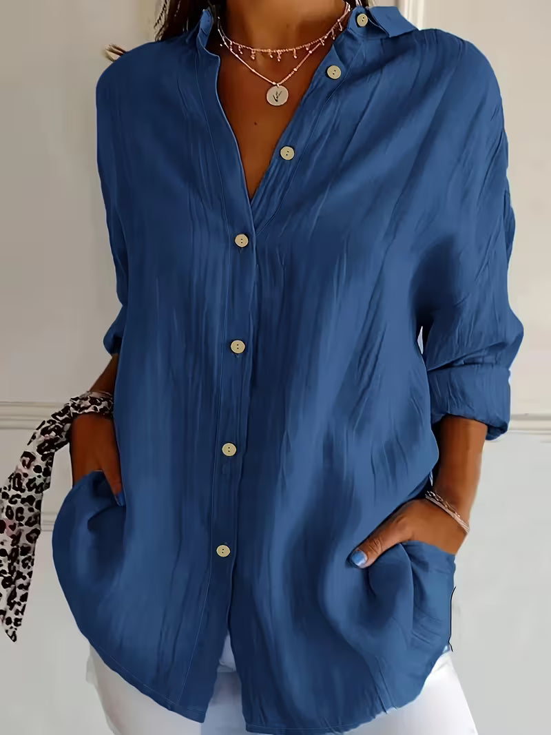 Soella - Camicia a Maniche Lunghe Con Colletto E Bottoni