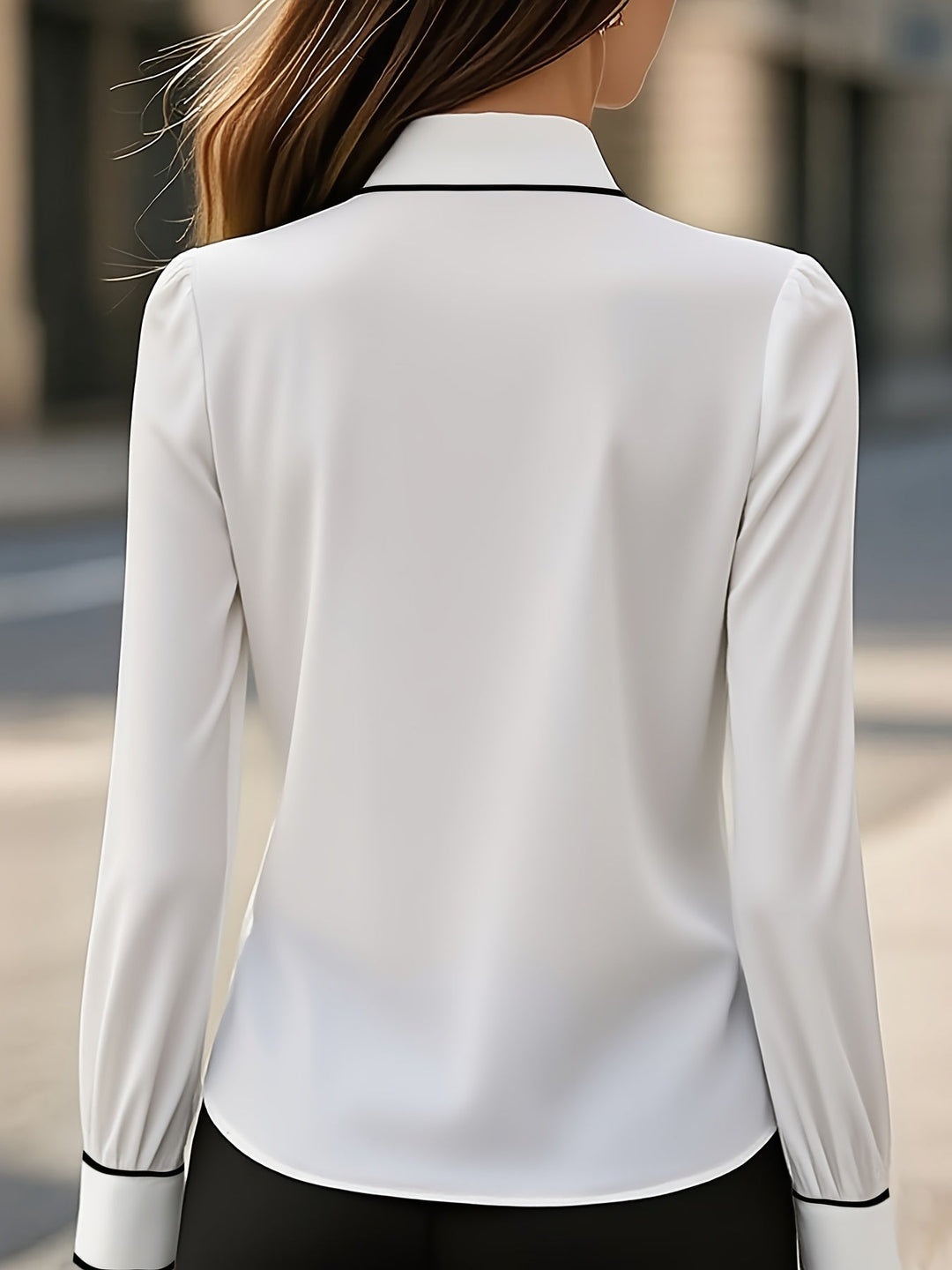 Briella - Camicia a Maniche Lunghe Con Laccio Frontale