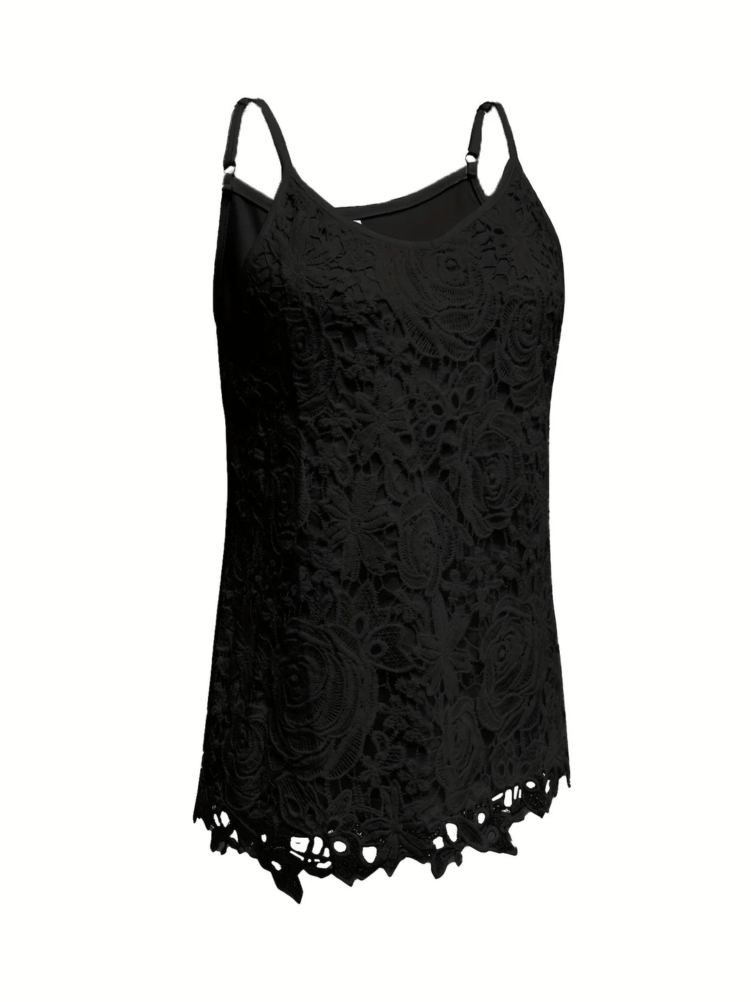 Juna - Elegante Top Senza Maniche In Pizzo Con Scollo a V