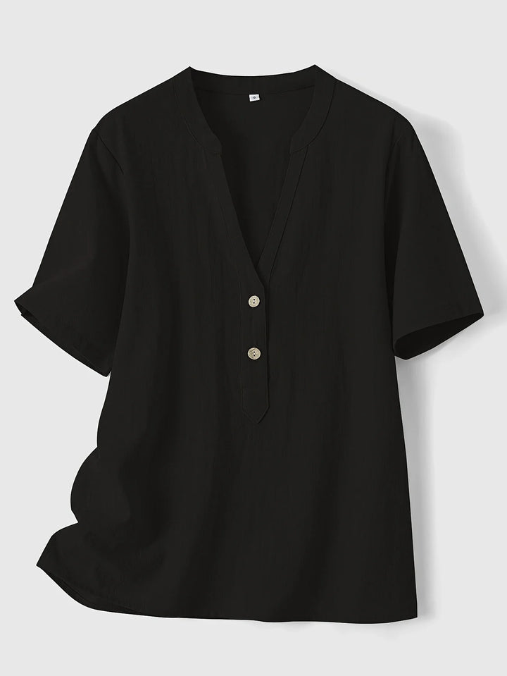 Nerida - Blusa Alla Moda Con Scollo a V e Maniche Corte