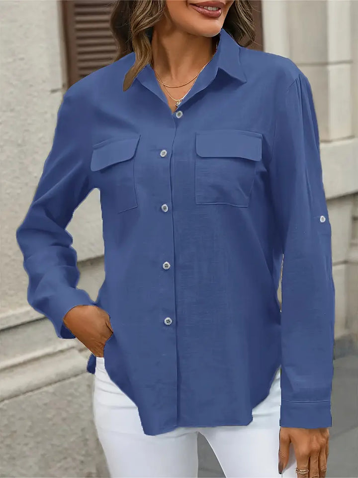 Athena - Camicia In Cotone Con Tasche Frontali