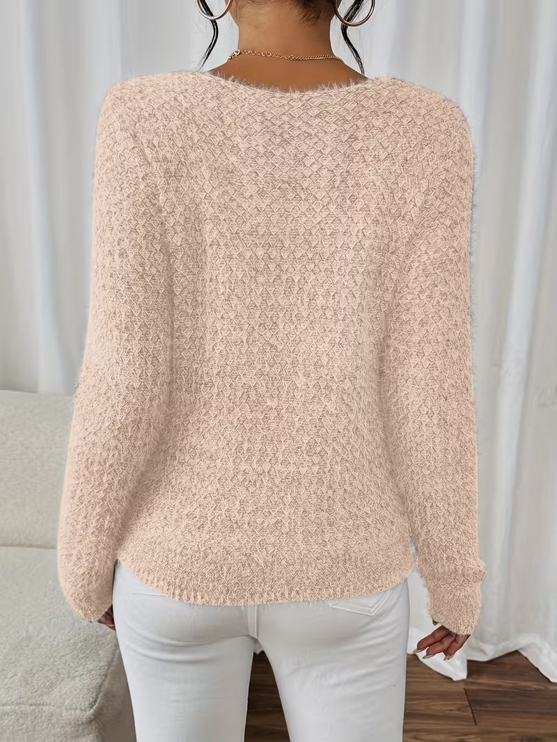 Aderah - Maglione Ampio Con Scollo a V