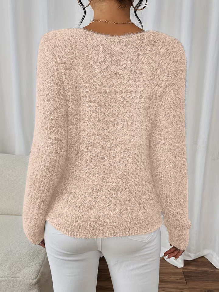 Aderah - Maglione Ampio Con Scollo a V