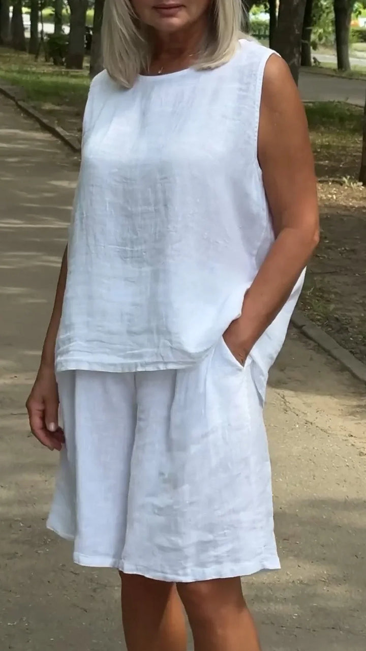 Jileana - Camicetta Senza Maniche Traspirante e Pantaloncini Larghi