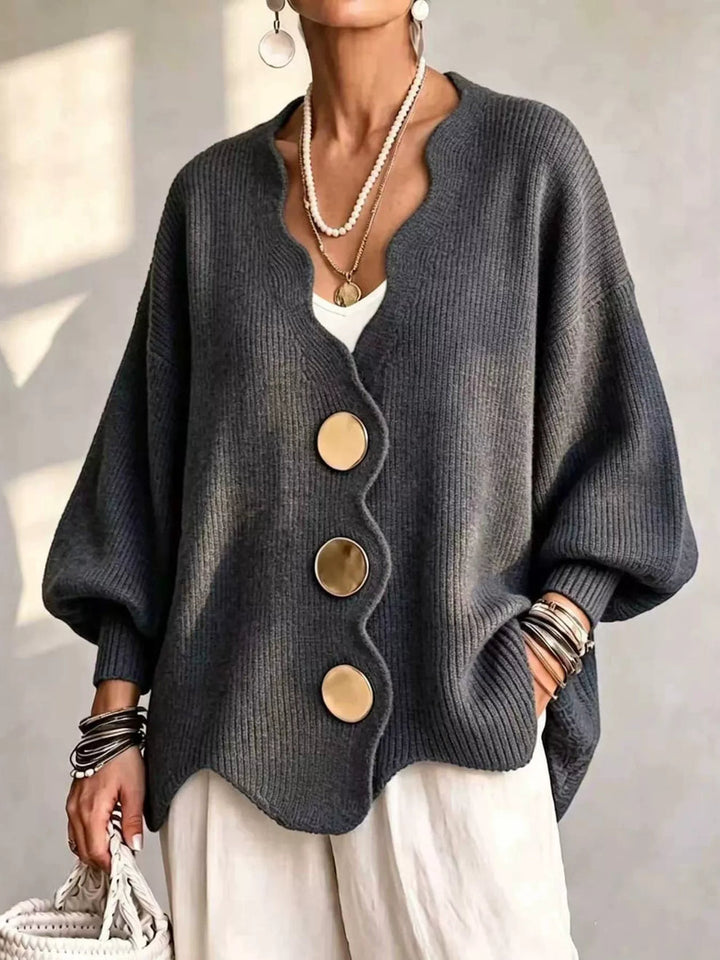 Gilian - Cardigan Abbottonato Con Bordo Smerlato