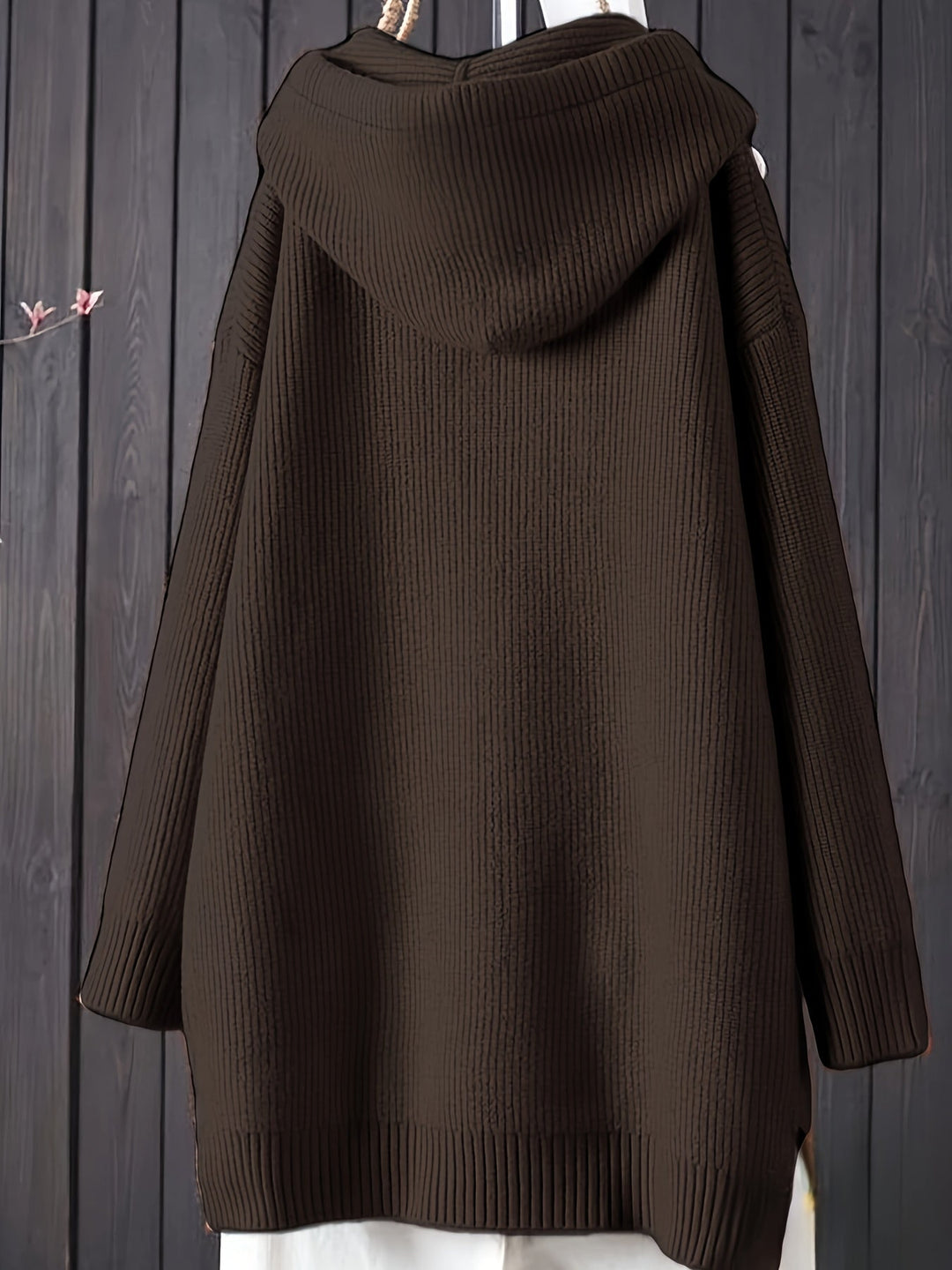 Genivee - Felpa Con Cappuccio Casual a Maniche Lunghe In Maglia