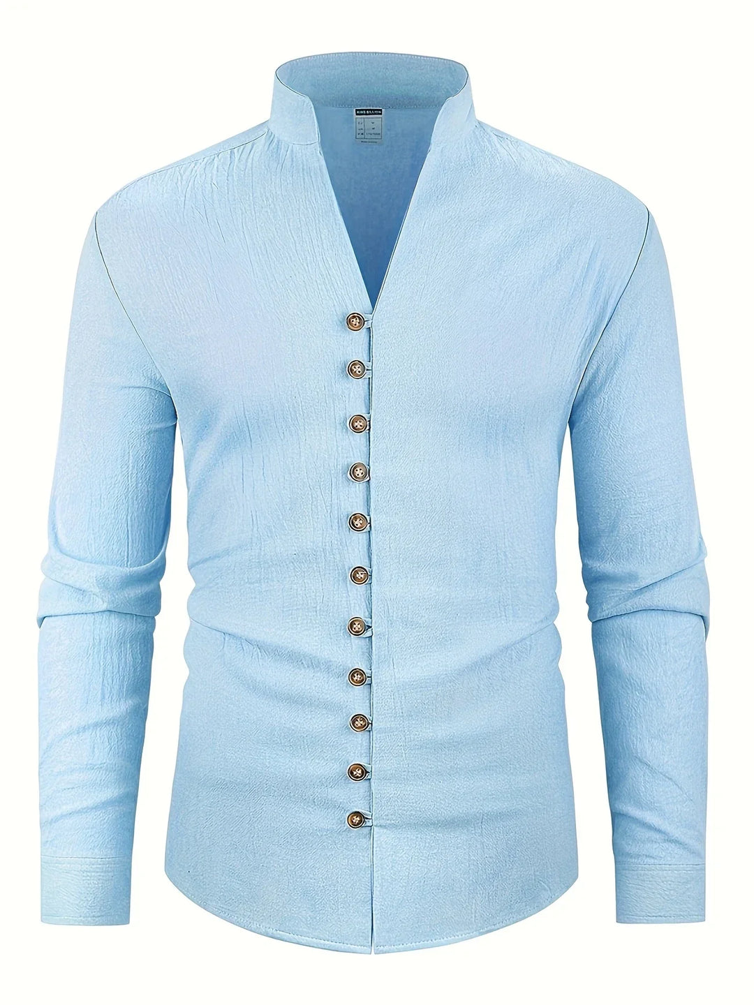 Shayne - Camicia Leggera In Cotone E Lino Con Maniche Lunghe