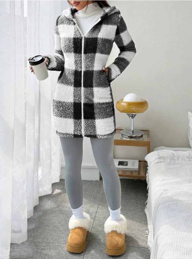 Tissaia - Elegante Giacca Con Cappuccio e Cerniera