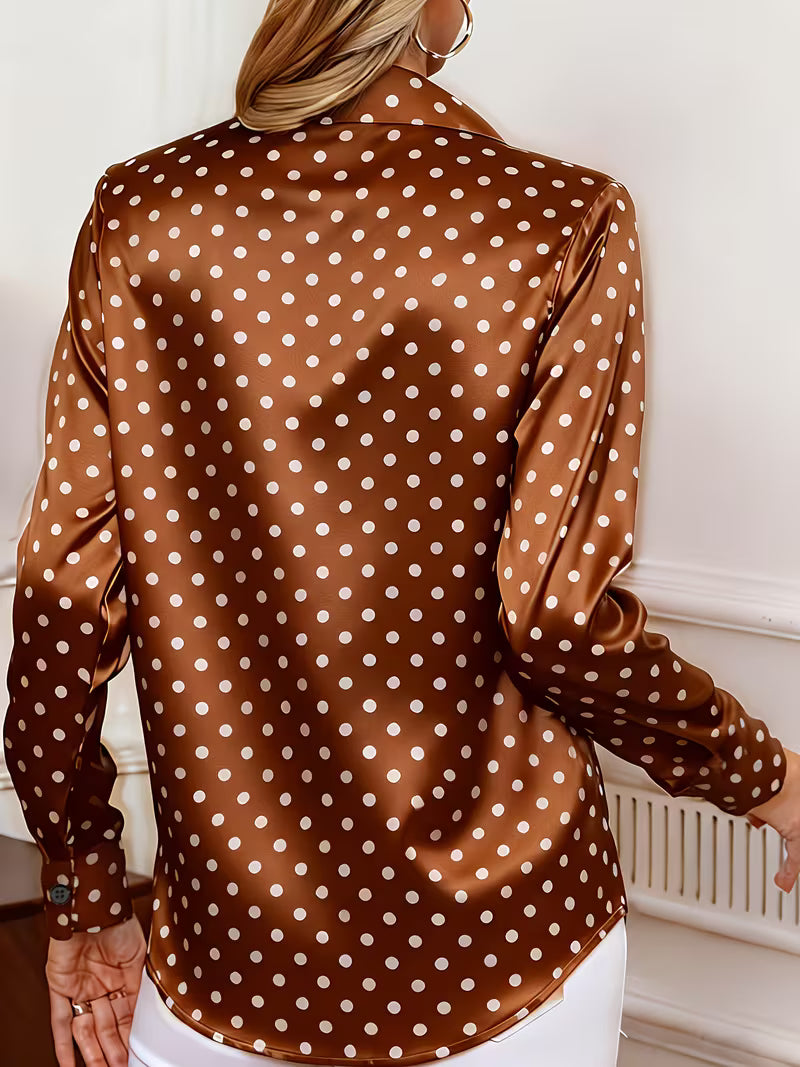 Amalien - Elegante Camicetta a Pois Versatile