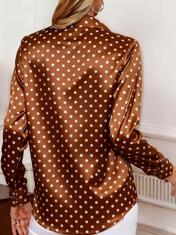 Amalien - Elegante Camicetta a Pois Versatile