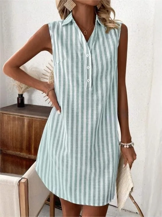 Frenzi - Abito a Camicia a Righe
