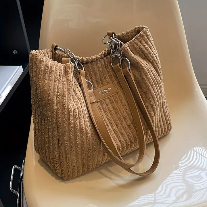 Ahlke – Borsa Tote In Velluto a Coste