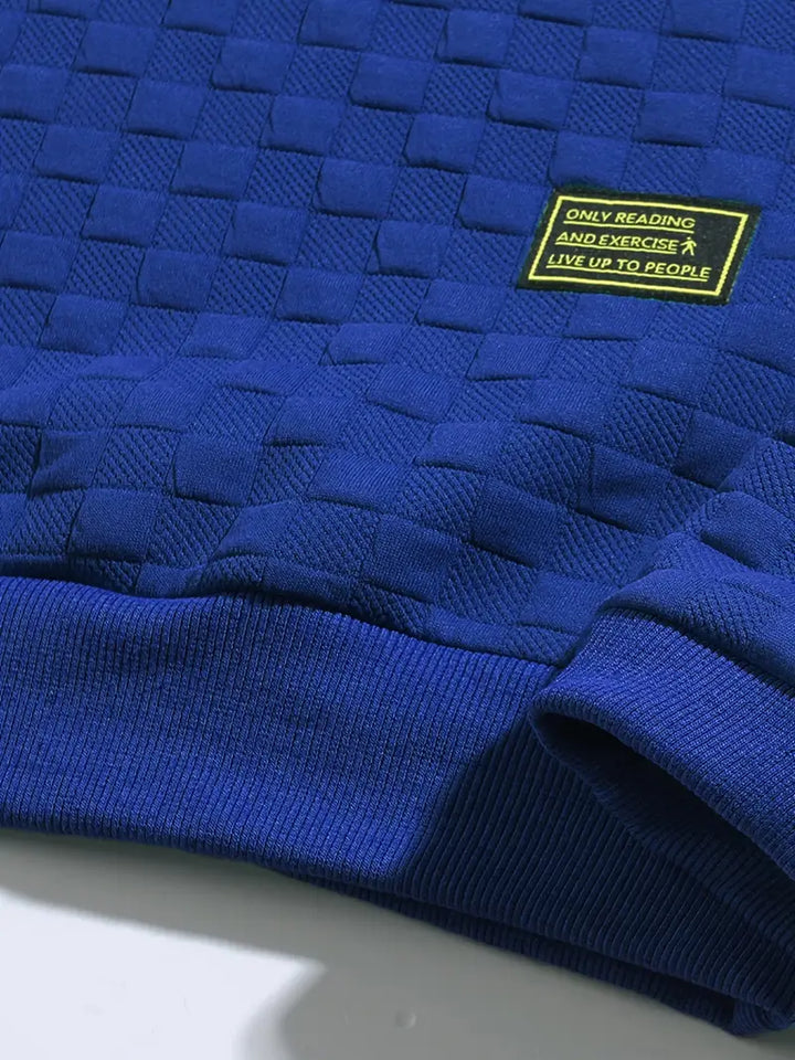 Lister - Maglione Casual a Maniche Lunghe a Quadri