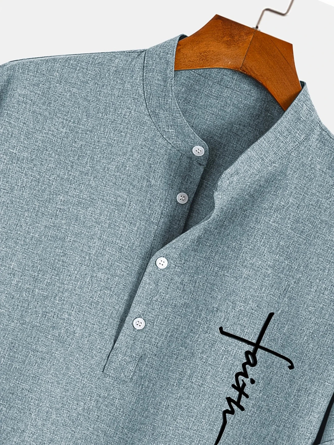 Elliott - Elegante Camicia a Maniche Corte Con Collo Alto