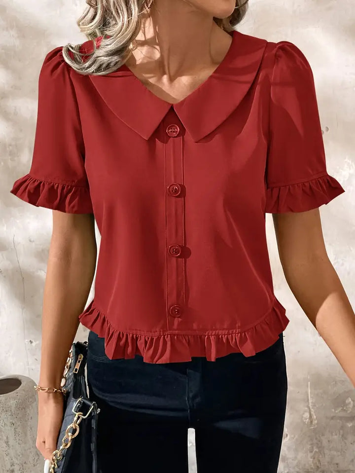 Foteini - Camicetta Elegante A Maniche Corte