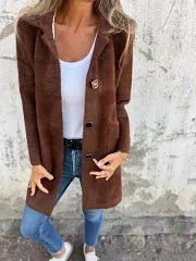 Dorothie - Cappotto con Collo a Revers e Tasche Applicate
