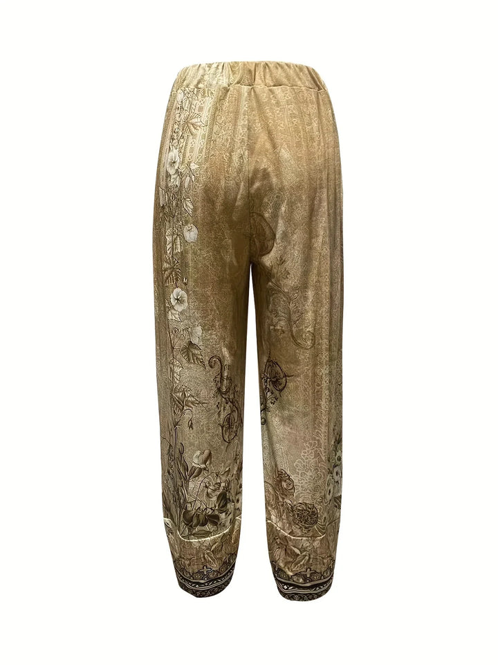 Kayden - Pantaloni Capri Floreali Vintage