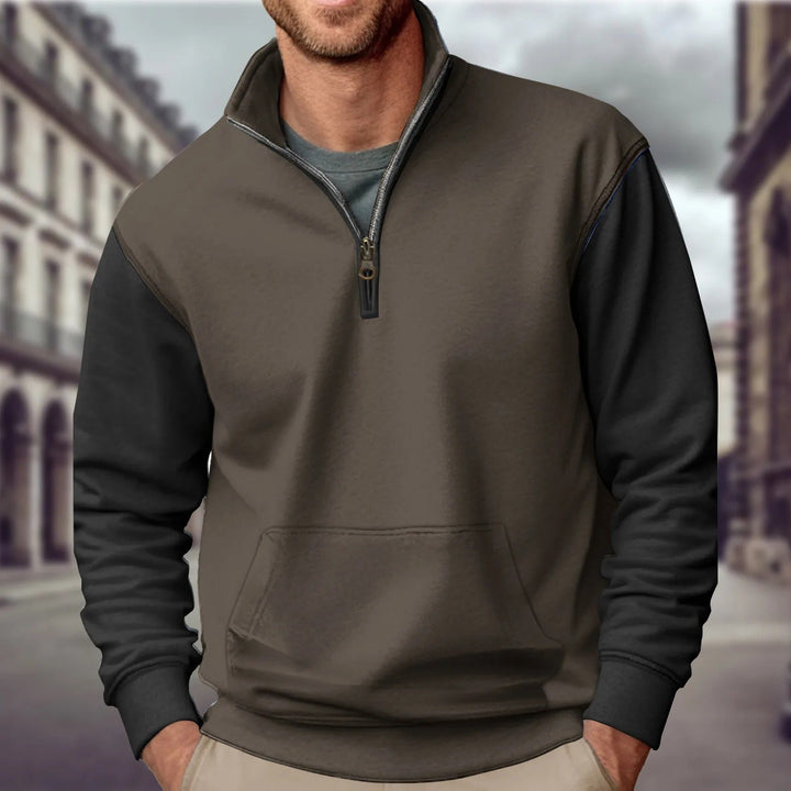 Tammo - Pullover Con Mezza Cerniera Senza Cappuccio