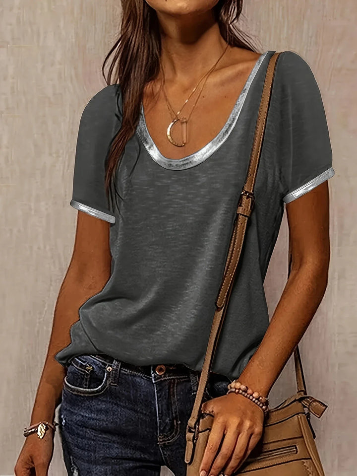 Krissy - T-Camicia Casuale Girocollo