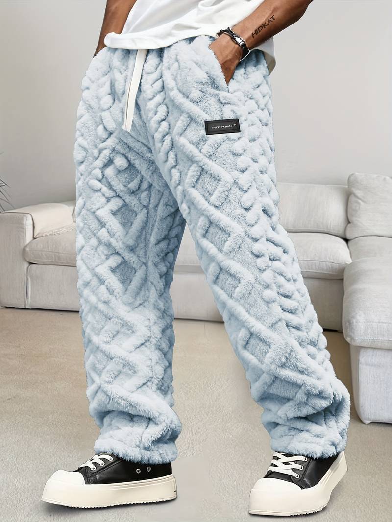 Zecharia - Pantaloni Con Motivo Geometrico e Vita Elasticizzata