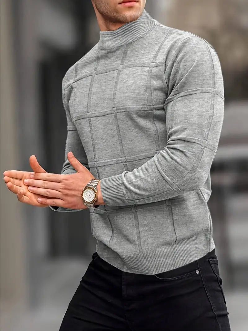 Nunzio - Comoda Lavorato a Maglia Dolcevita Maglione