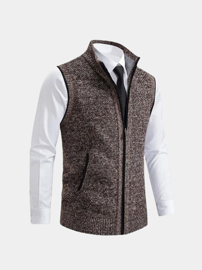 Bronislaw - Elegante Gilet Con Zip Integrale