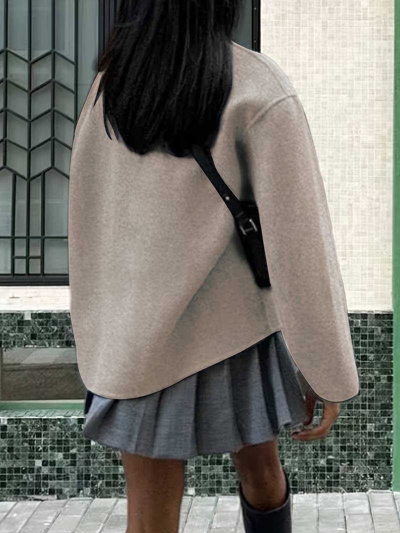 Deanne - Elégant Cappotto Doppiopetto Beige