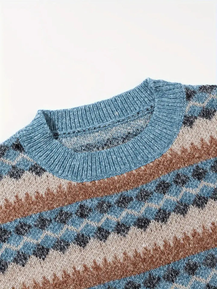 Hartman - Maglione Casual In Maglia Geometrica