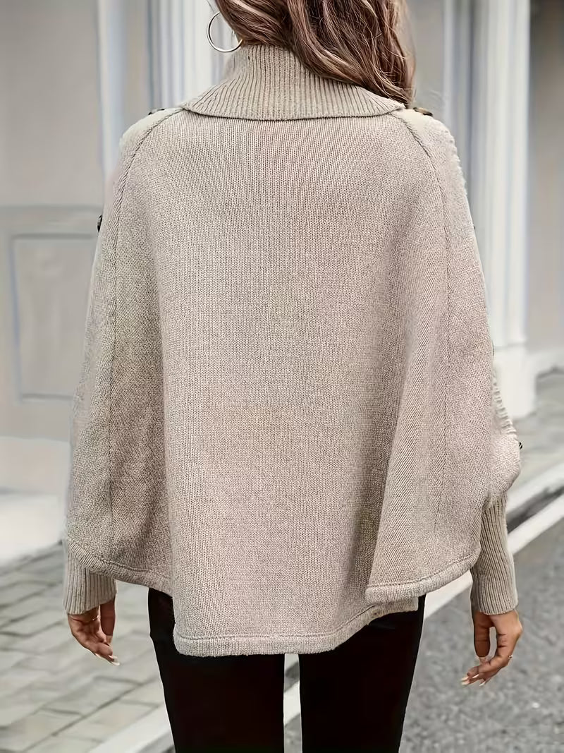 Lolana - Maglione a Collo Alto Con Stile Intrecciato