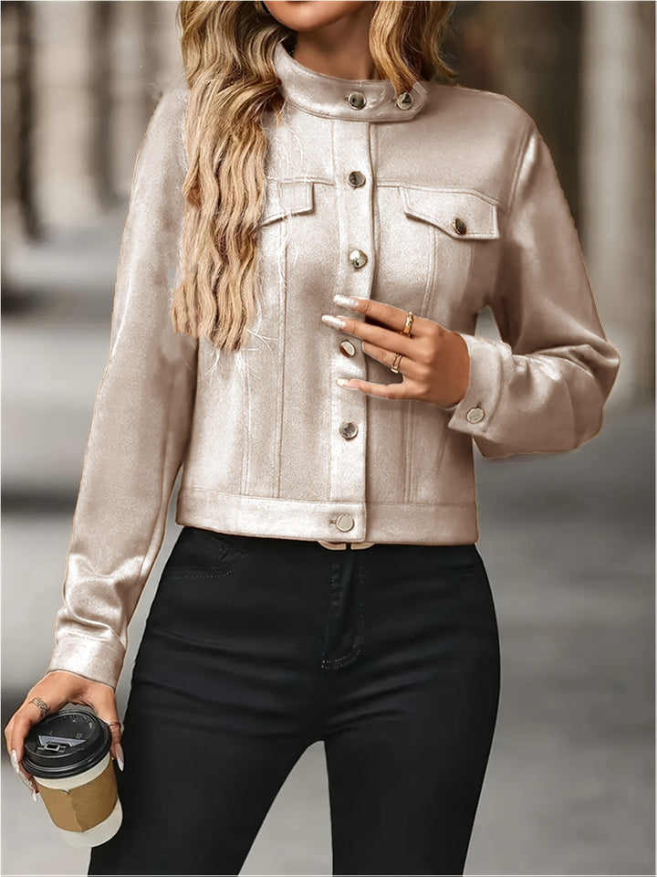 Slavica - Giacca Vintage a Maniche Lunghe Con Bottoni Sul Davanti