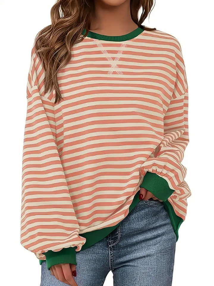 Nirina - Camicia a Maniche Lunghe Con Stampa a Righe