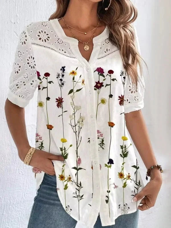 Zoila - Camicia Elegante a Maniche Corte