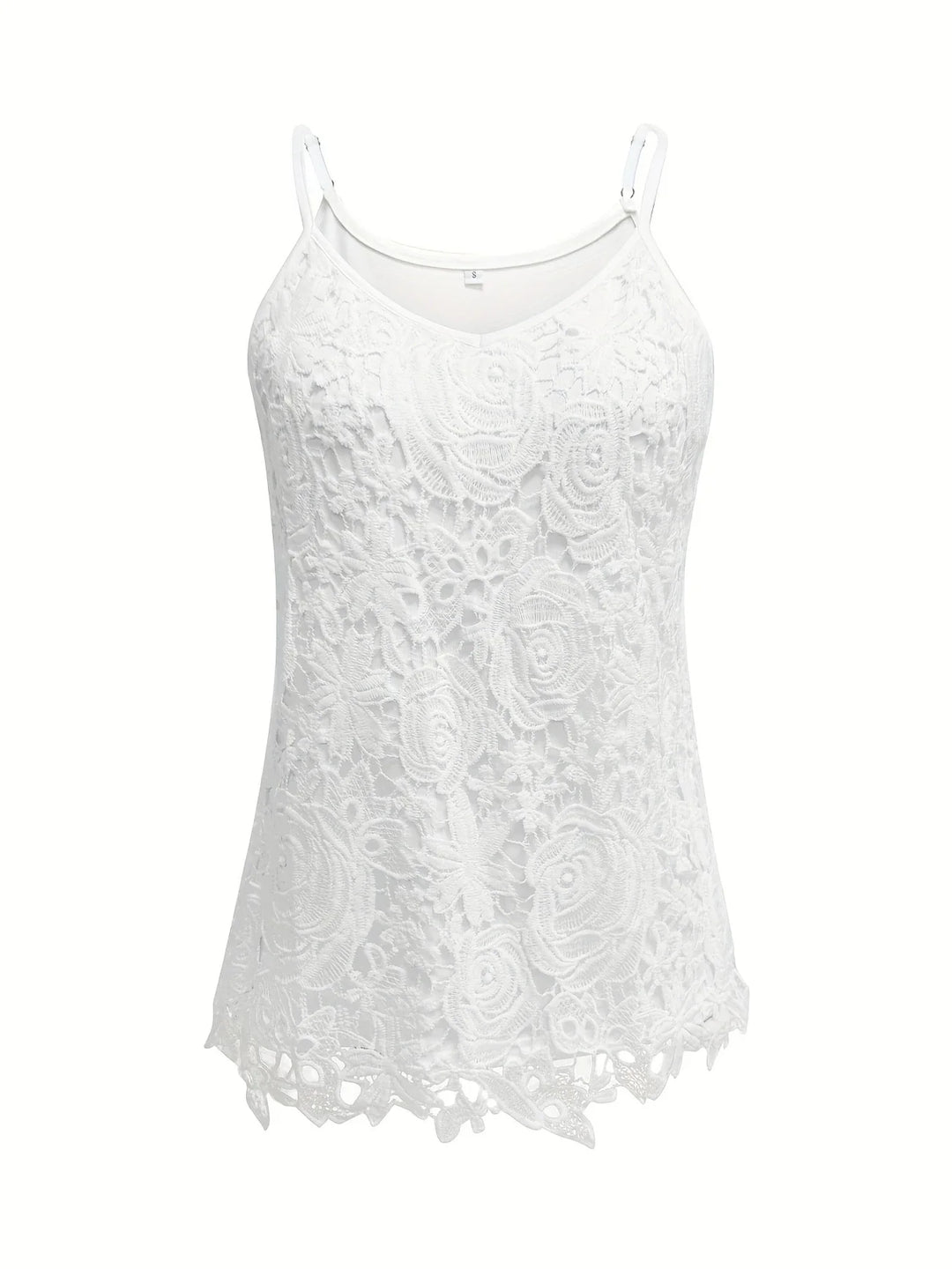 Juna - Elegante Top Senza Maniche In Pizzo Con Scollo a V
