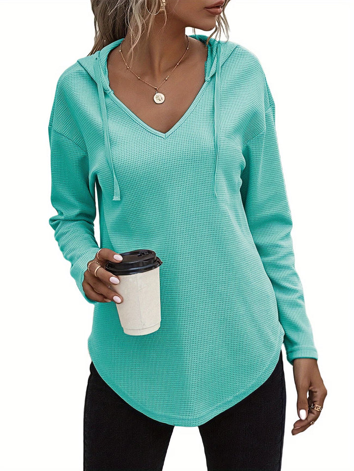 Seonie - Felpa Con Cappuccio a Maniche Lunghe E Scollo a V