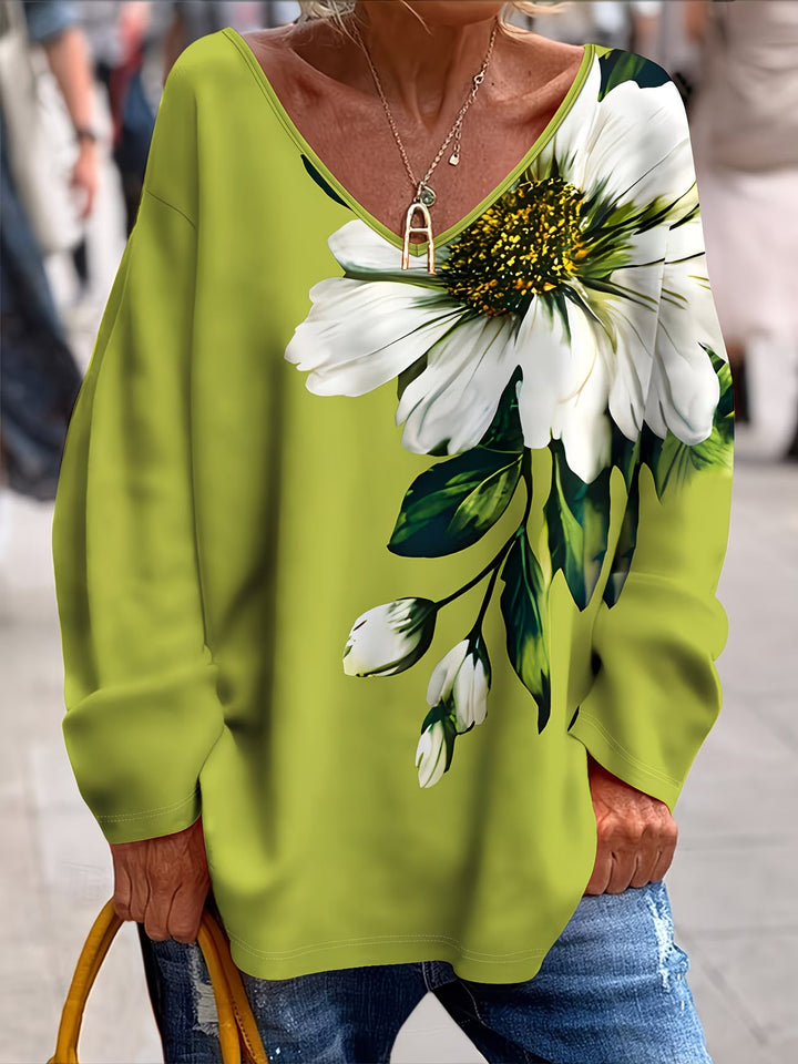 Daphna - Maglietta Oversize Con Stampa Floreale