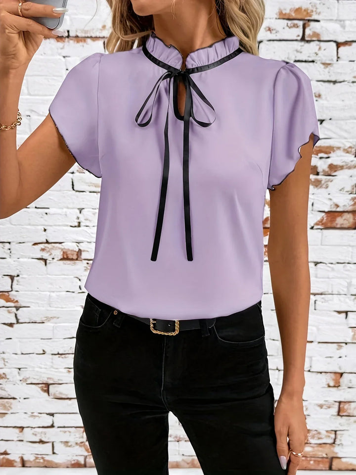 Bethany - Blocco Colore Camicia A Maniche Corte