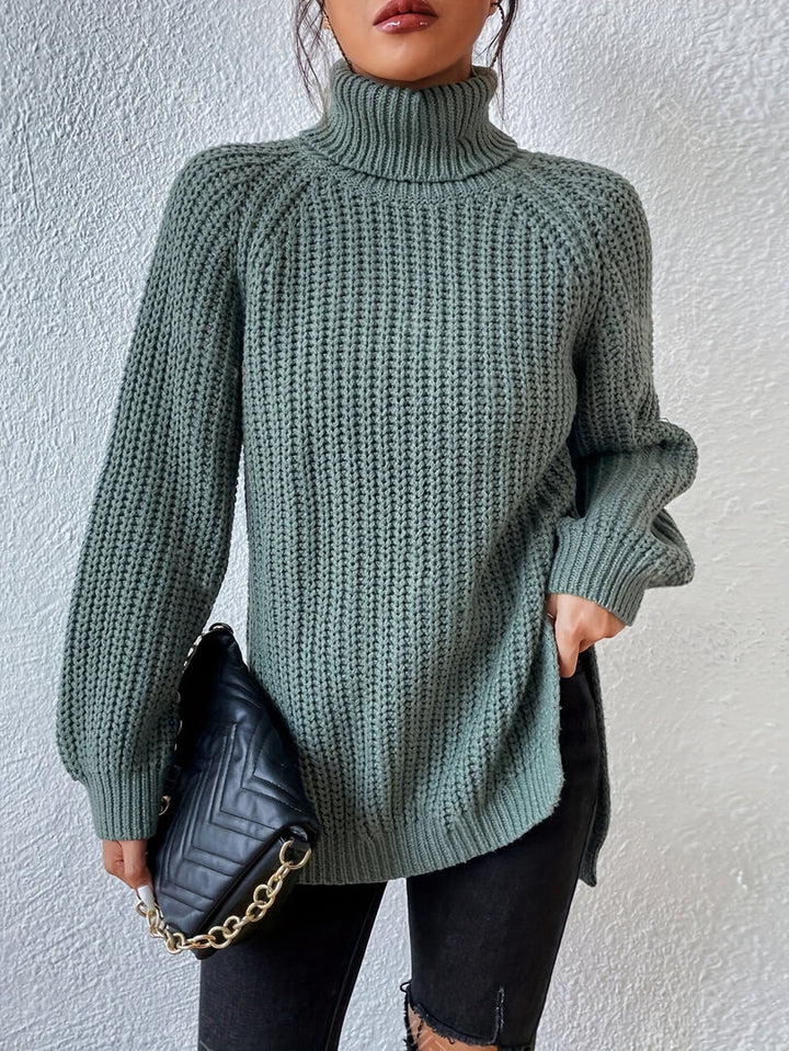 Felina - Maglione a Collo Alto in Maglia a Maniche Lunghe