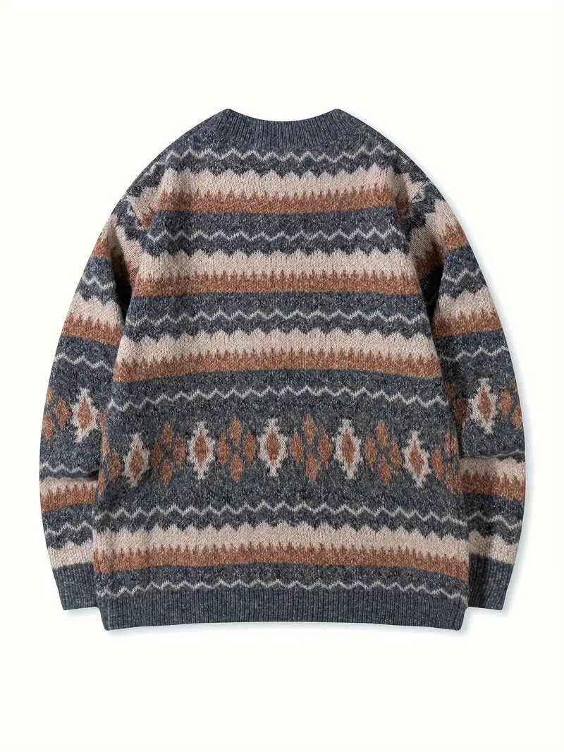 Hartman - Maglione Casual In Maglia Geometrica