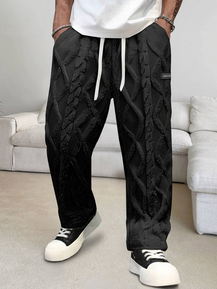 Zecharia - Pantaloni Con Motivo Geometrico e Vita Elasticizzata