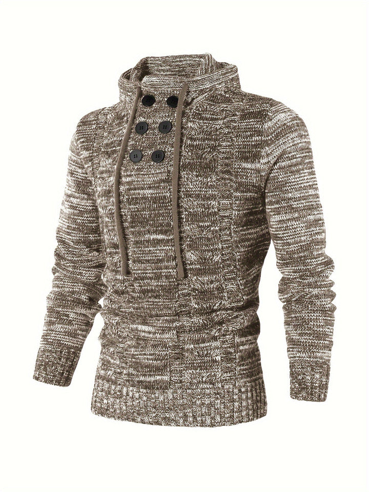 Damiaan - Felpa Con Cappuccio Casual a Maniche Lunghe In Maglia