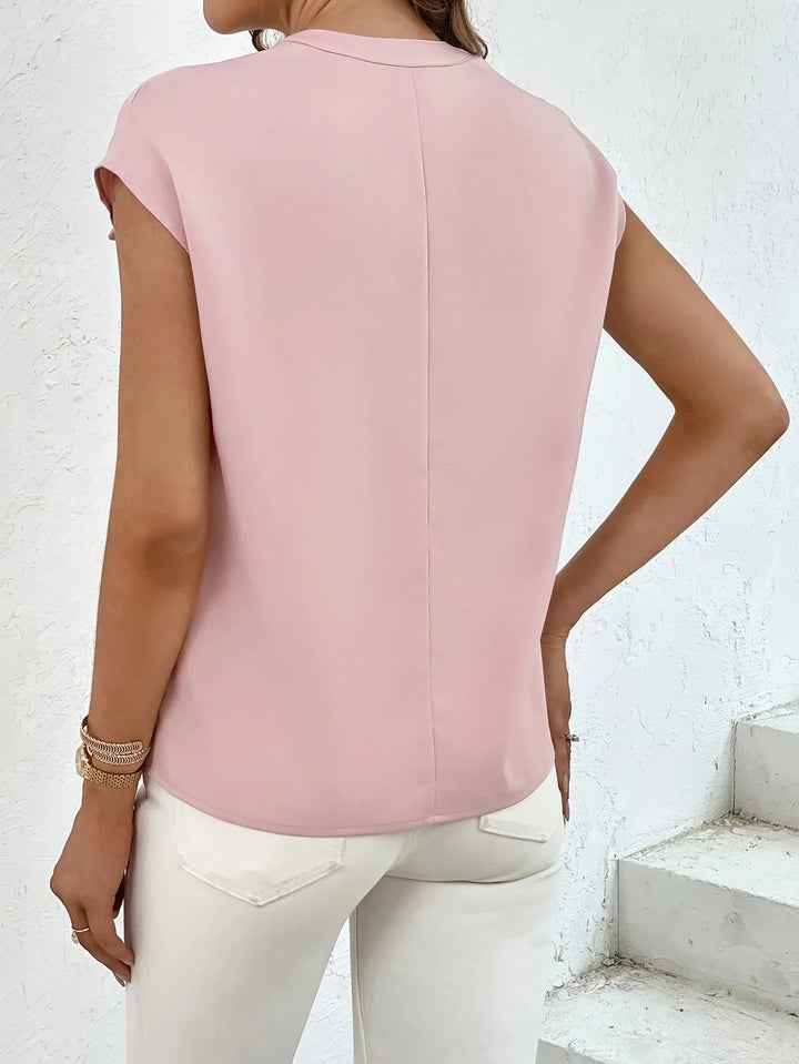 Marquita - Camicia Casuale Estiva A Maniche Corte Con Tasche
