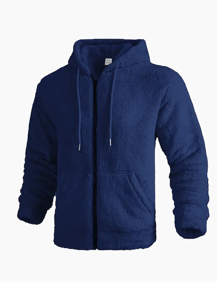 Ushakov - Casual Manica Lunga Felpa Con Cappuccio Con Cerniera