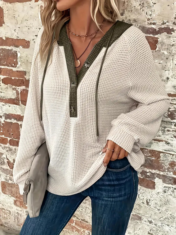 Snezhana - Felpa Con Cappuccio A Maniche Lunghe Con Coulisse Sul Davanti